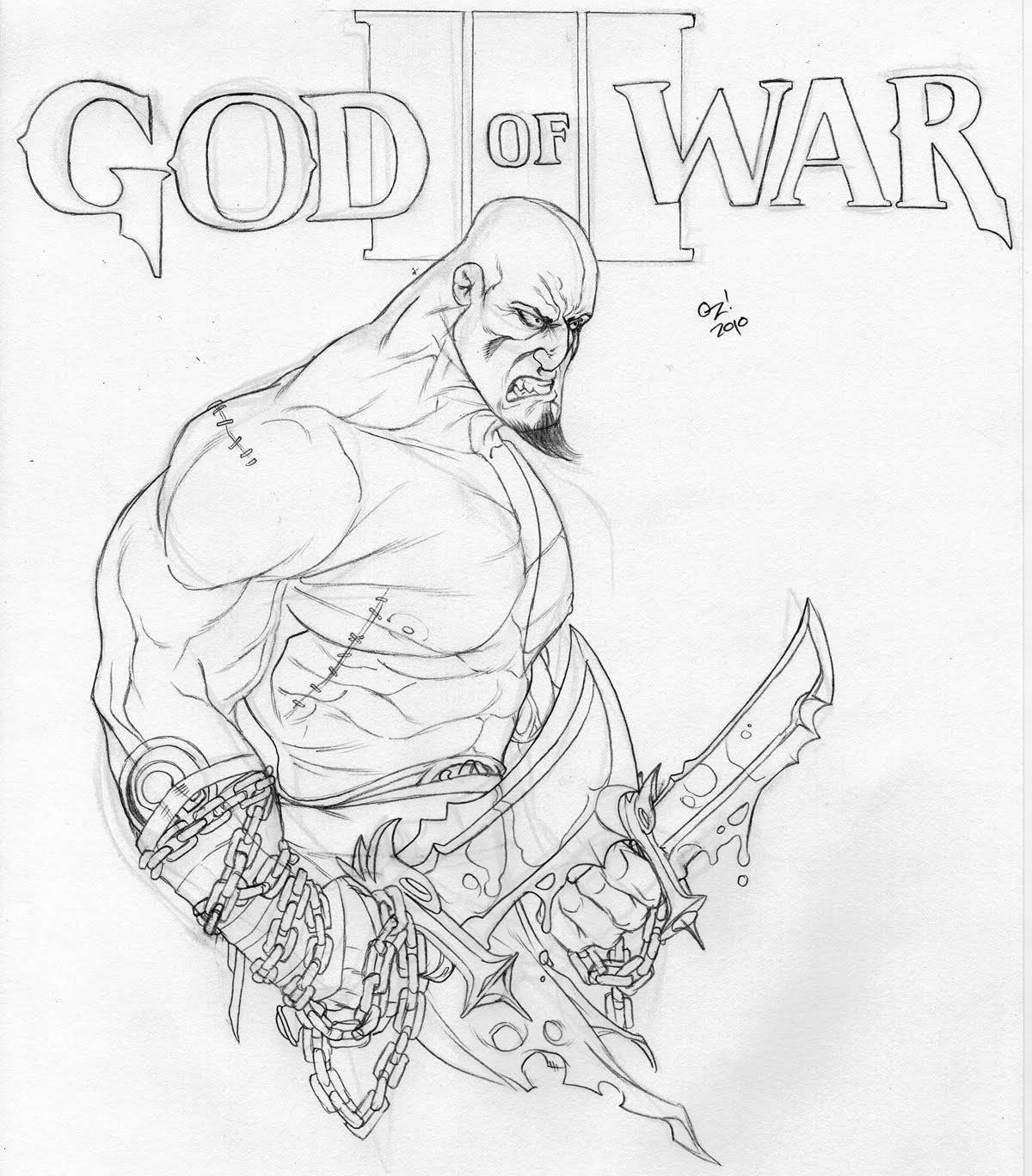 God of war epic coloring book