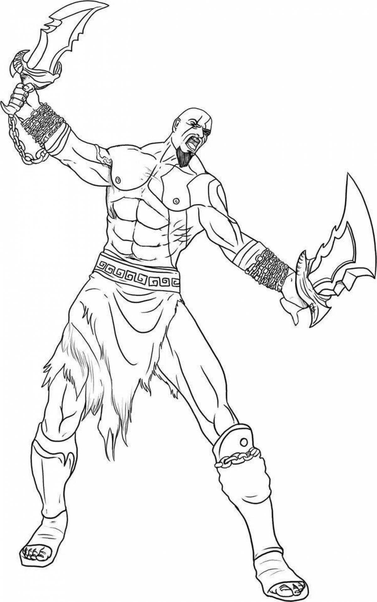 Impressive god of war coloring book