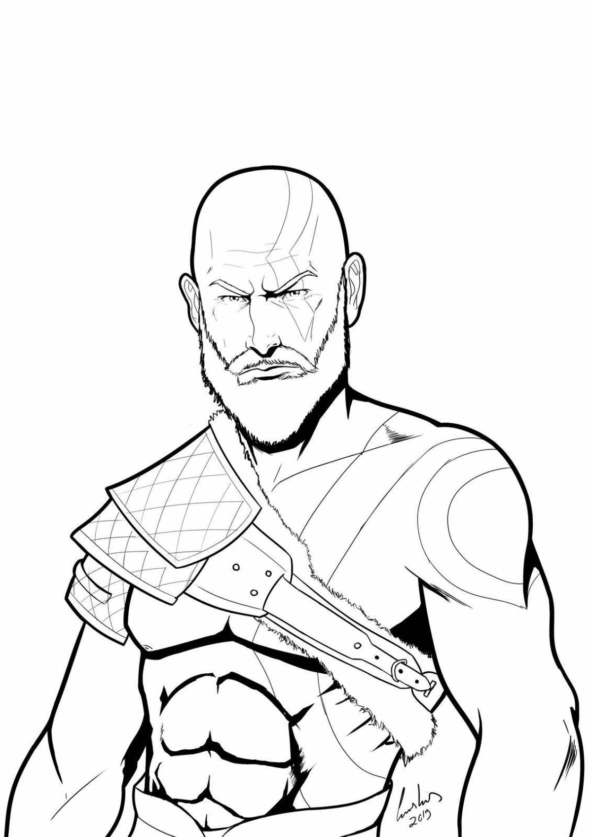 Great god of war coloring book