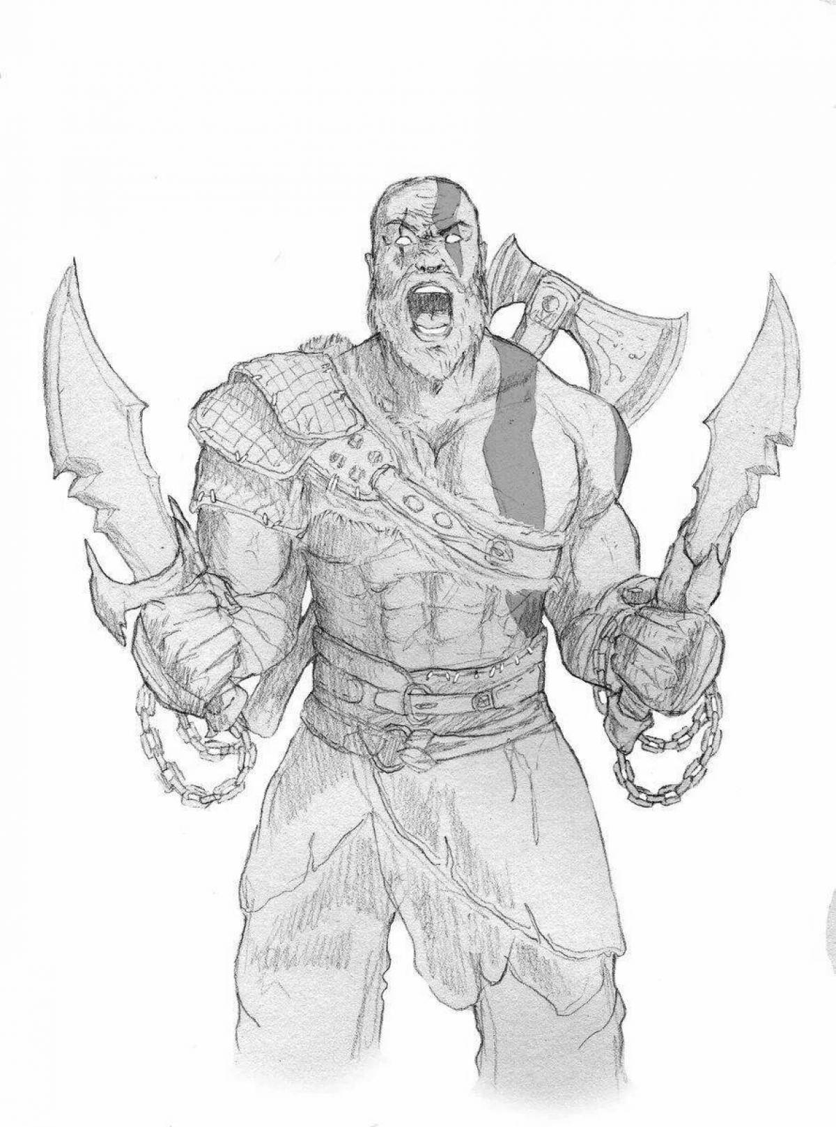 Charming god of war coloring book