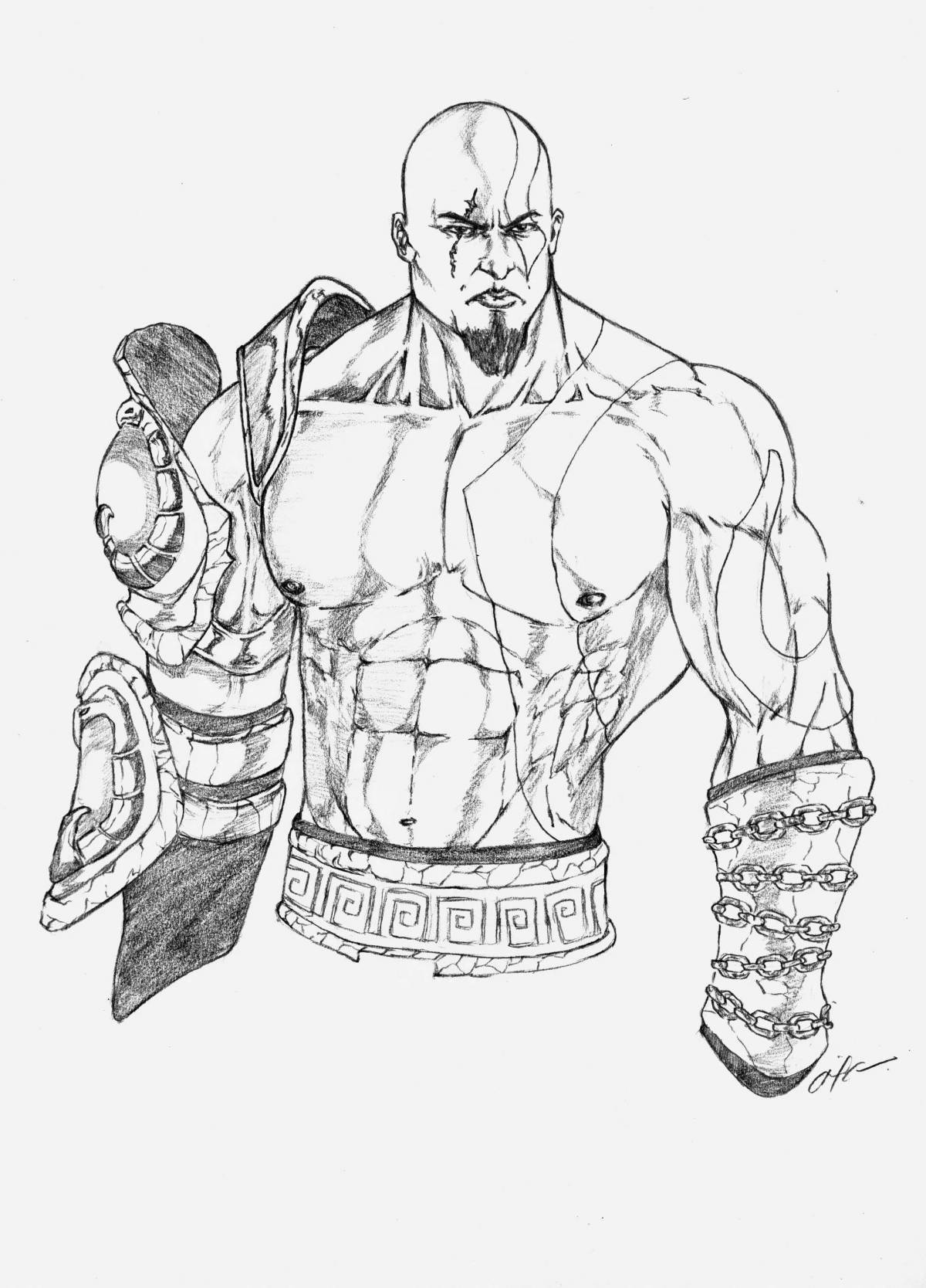 Exquisite god of war coloring book