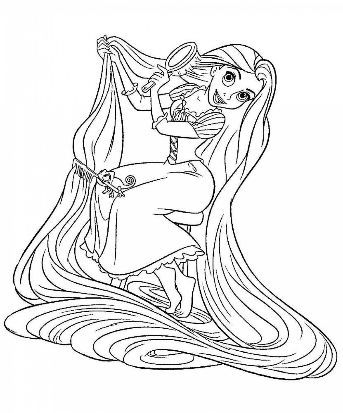 Exquisite rapunzel drawing coloring book