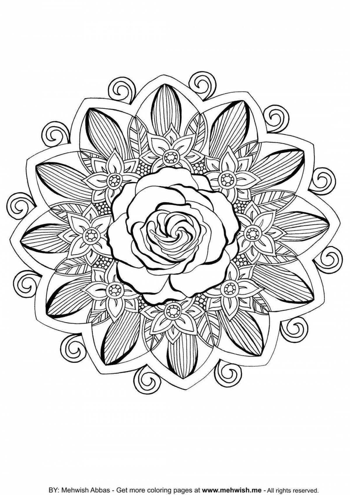 Sublime coloring page anti-stress roses