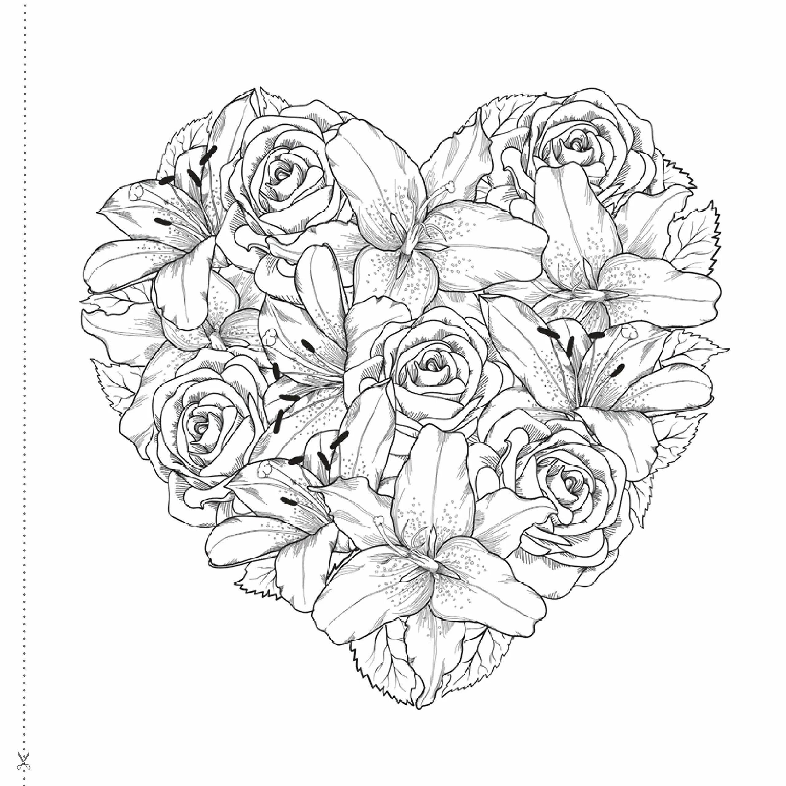 Sensual coloring anti-stress roses