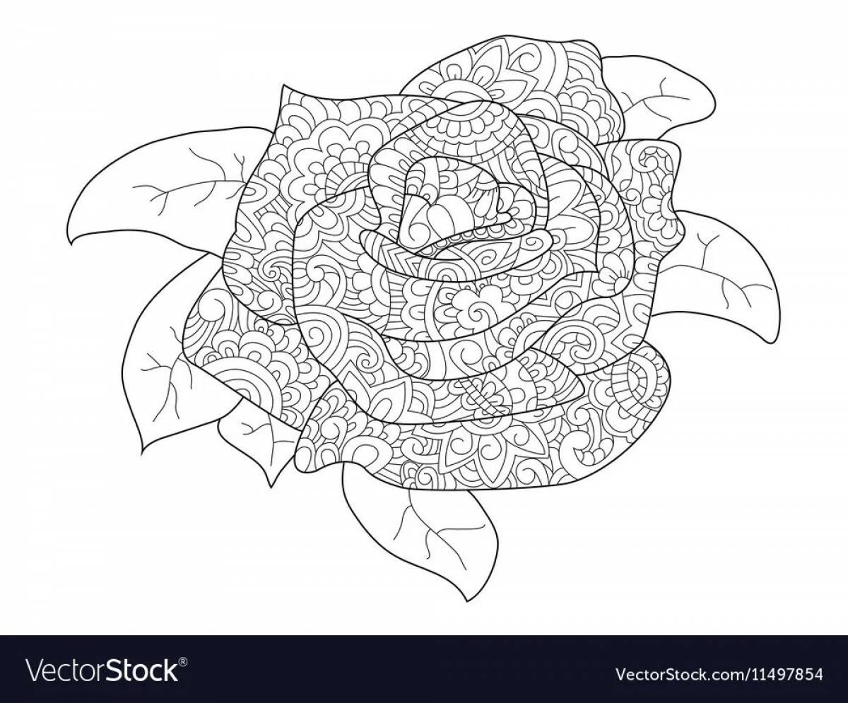 Photo Bright coloring anti-stress roses