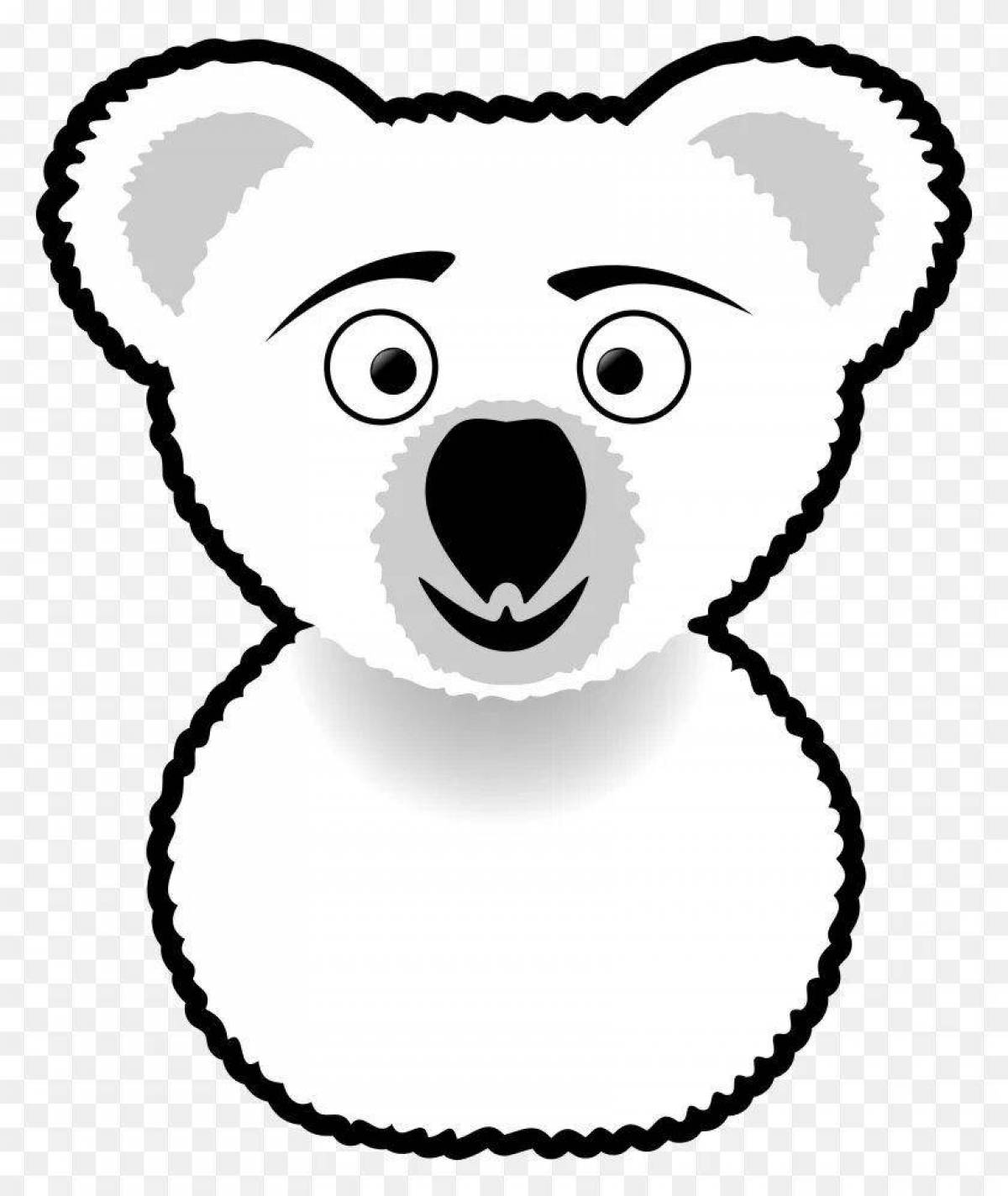Funny bear head coloring book