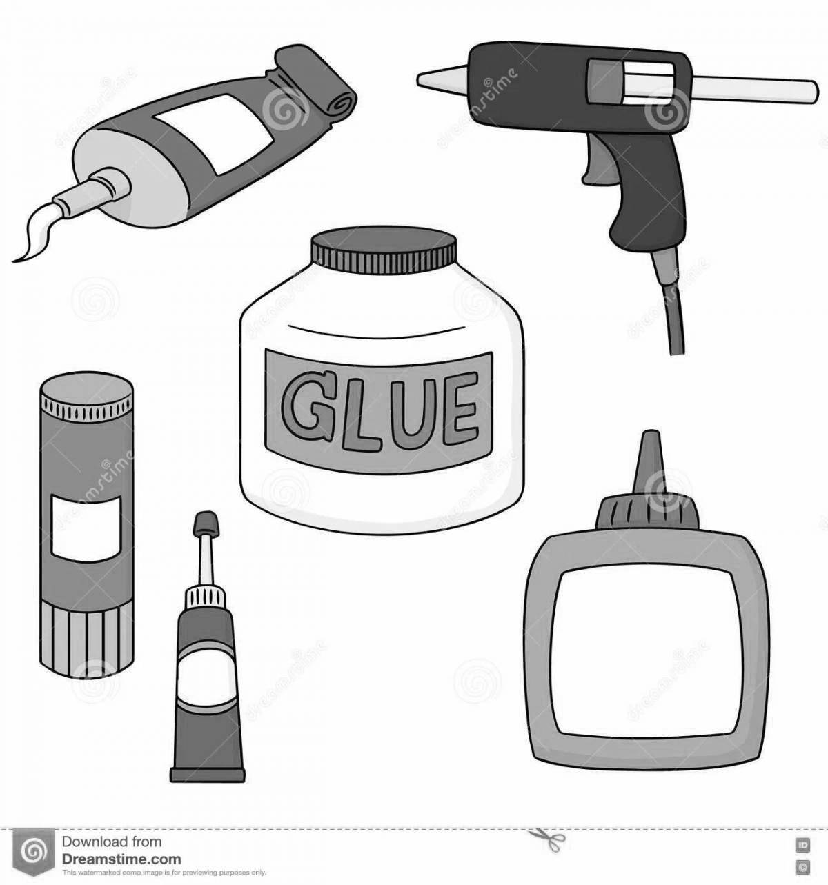 Dazzling coloring glue stick