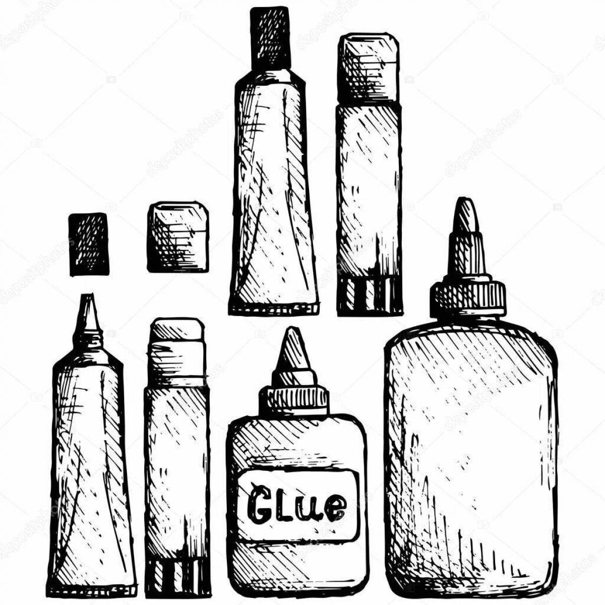 Majestic coloring page glue stick