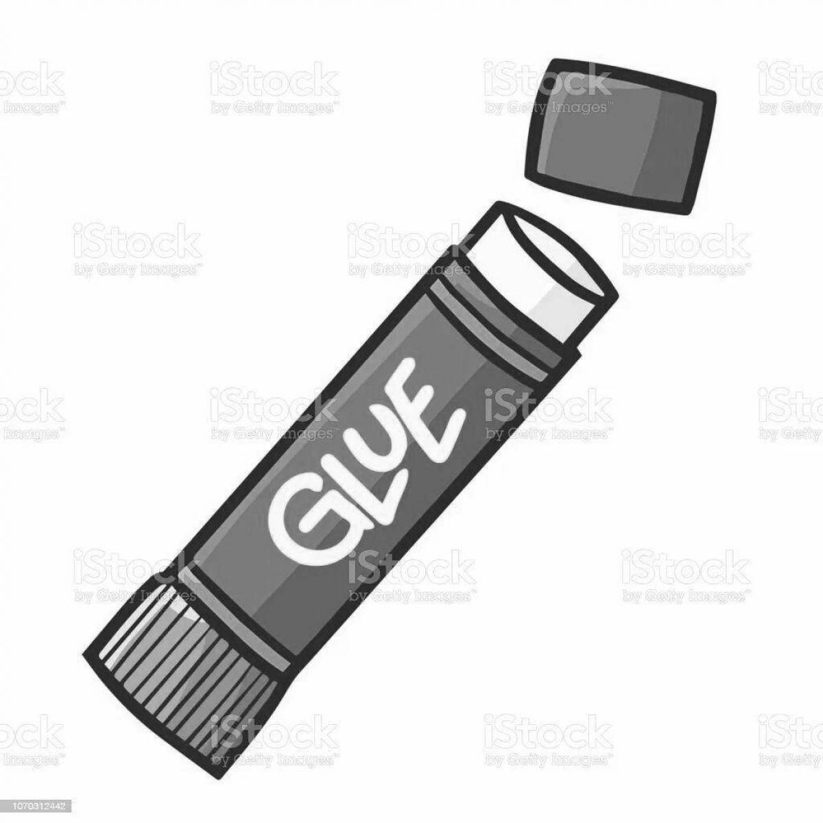 Grand coloring page glue stick