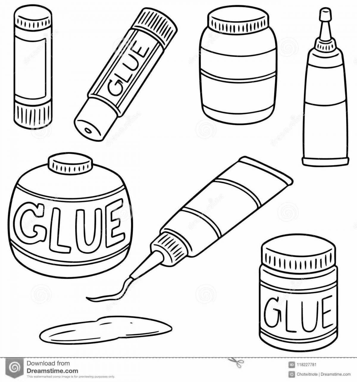 Soft glue stick for coloring