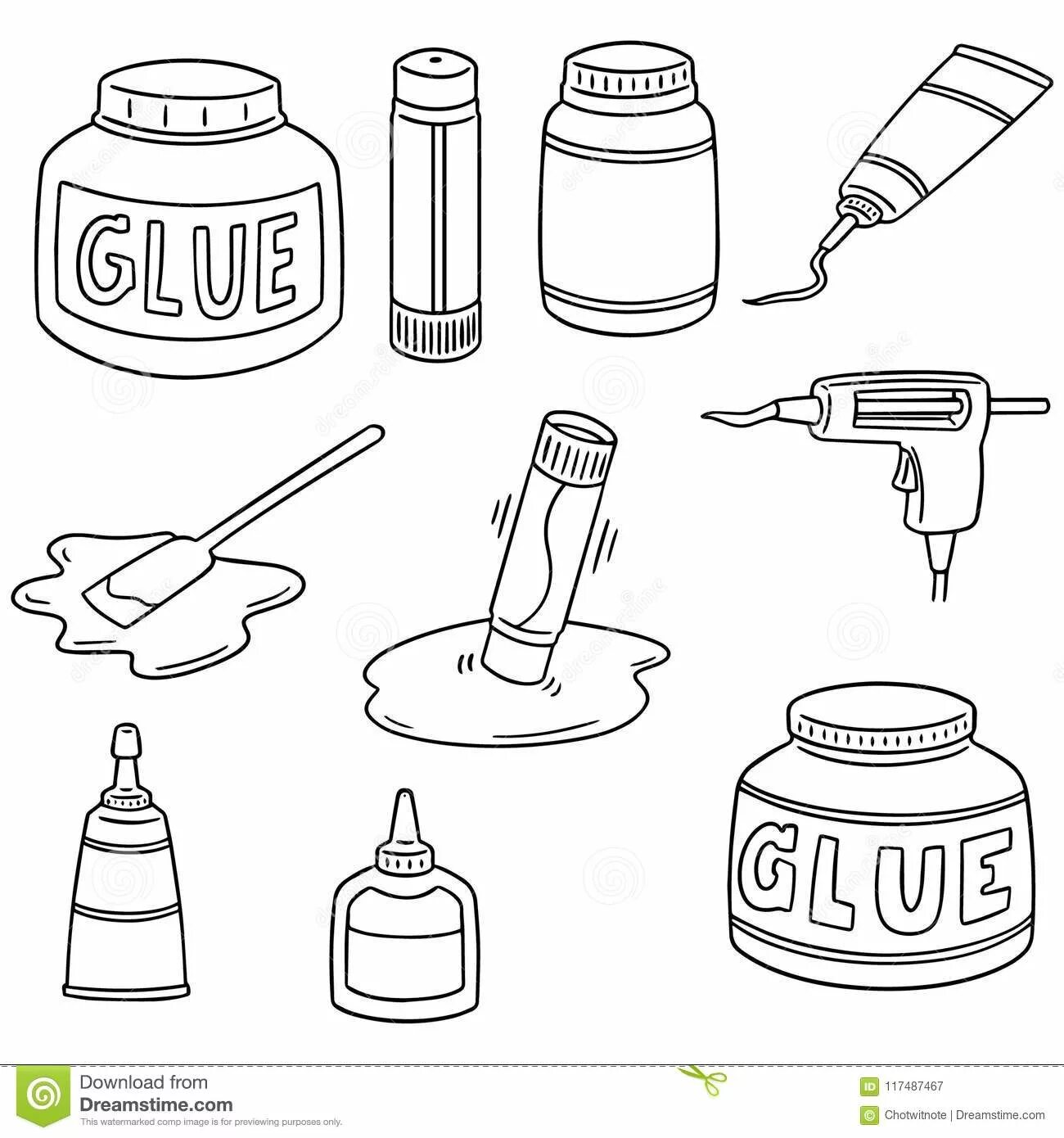 Flexible glue stick for coloring