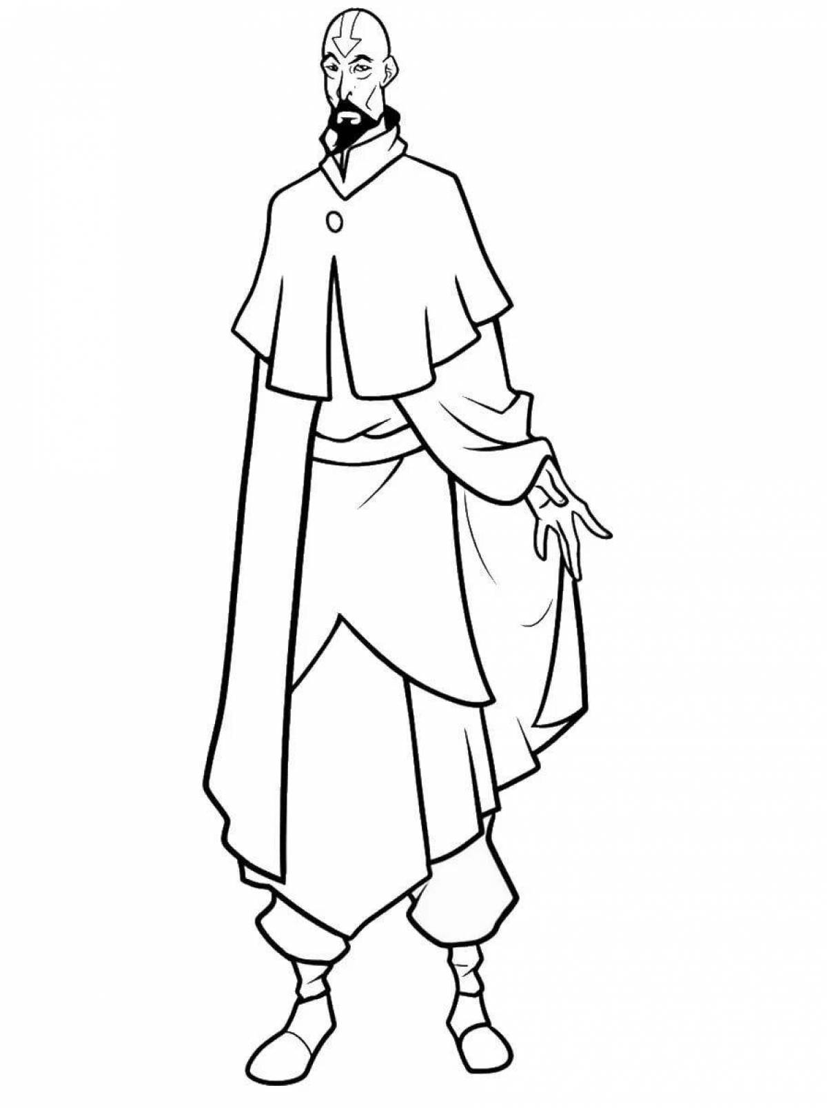 Awesome korra avatar coloring page