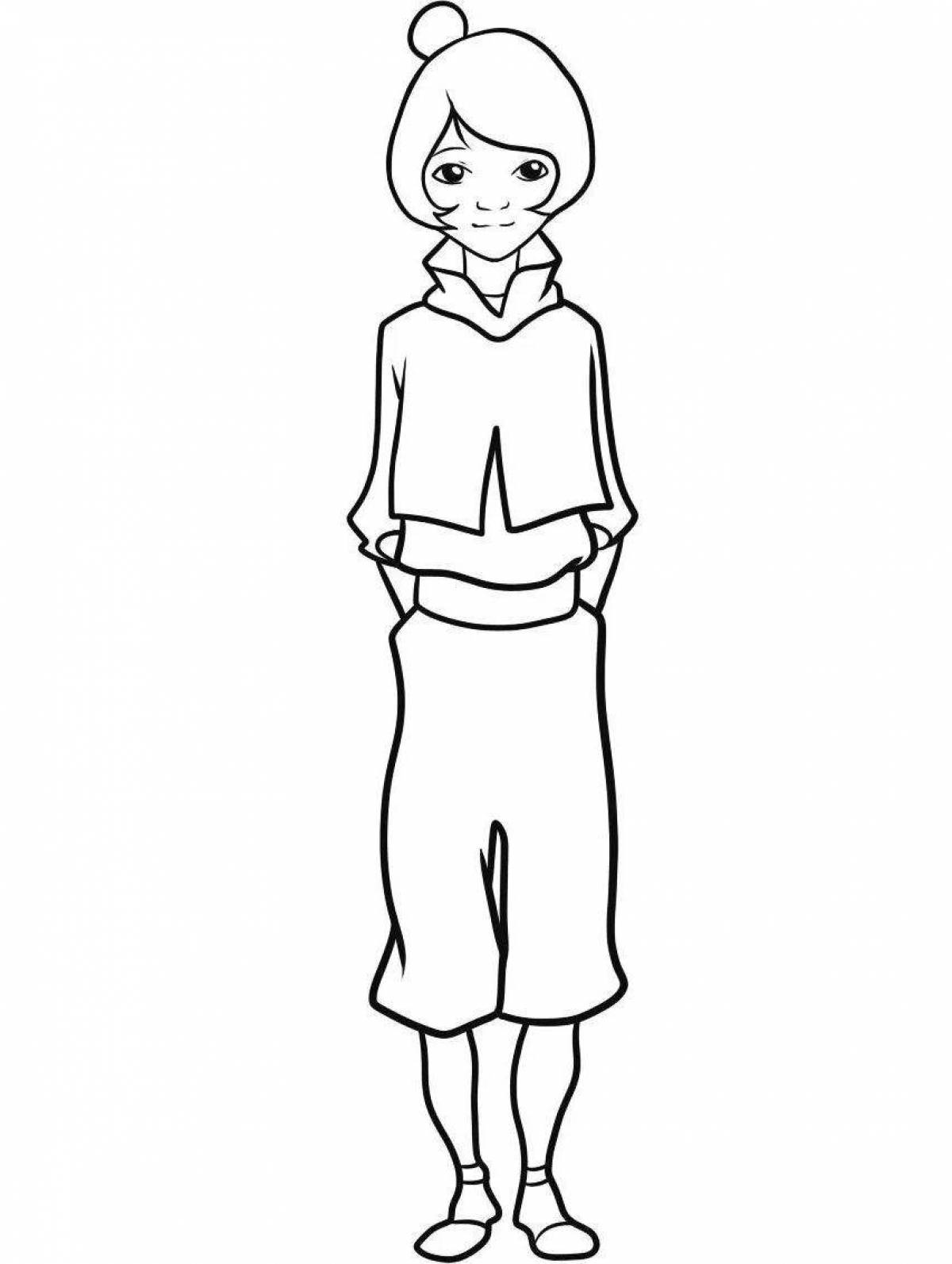 Korra bold avatar coloring page