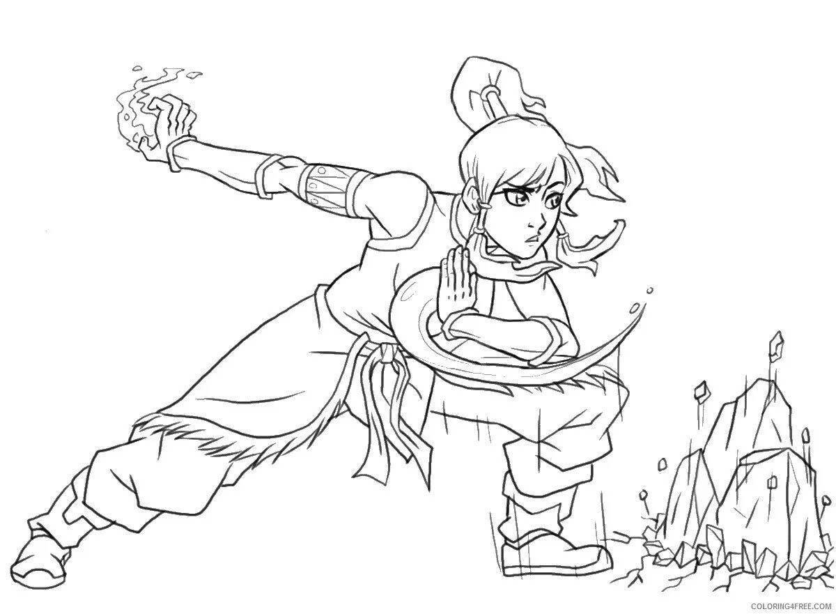 Quirky avatar korra coloring book