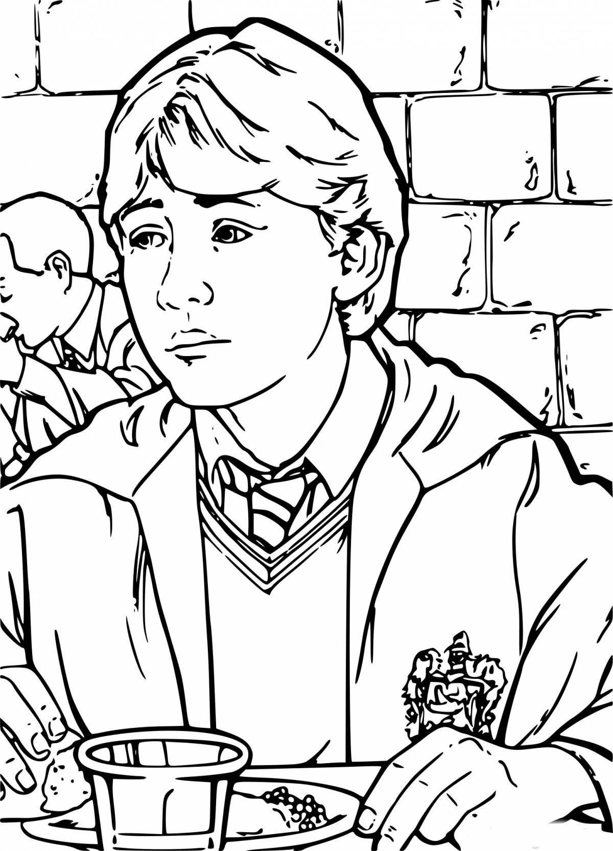 Glowing incorrigible ron coloring page