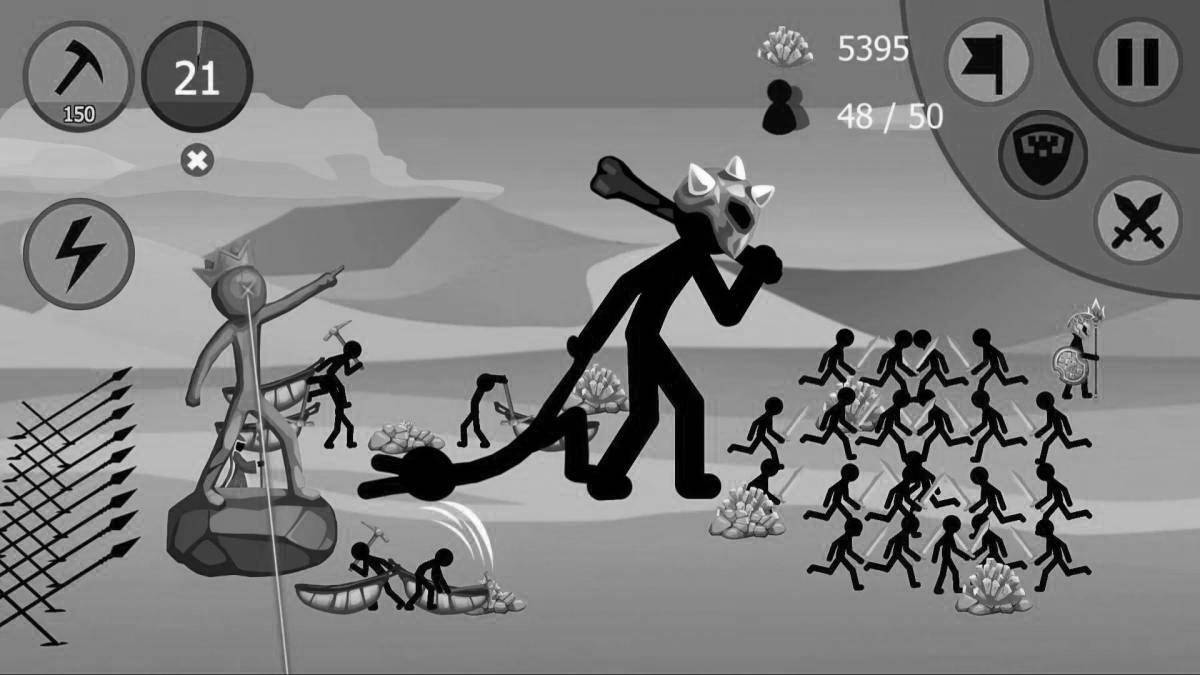 Раскраска colorful-dream stickman legacy