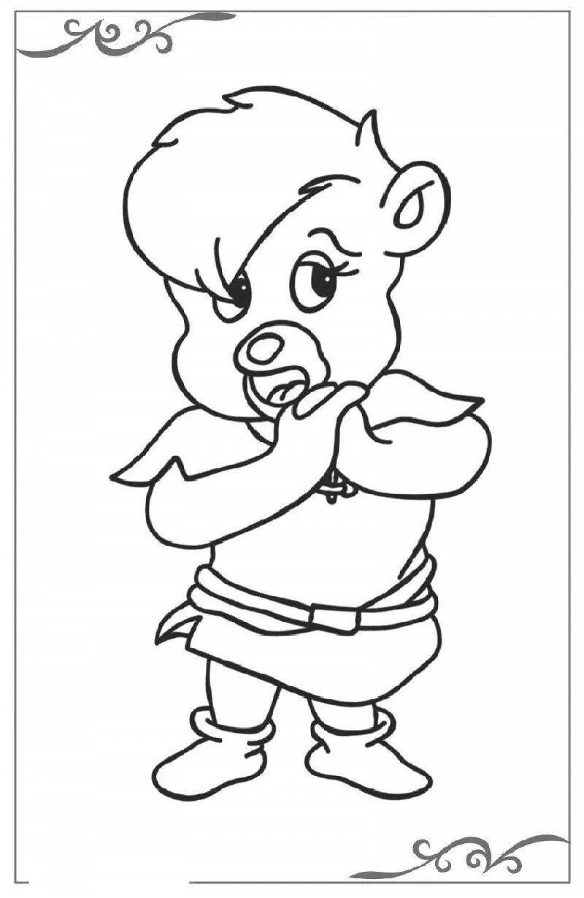 Adorable gummy bear coloring page