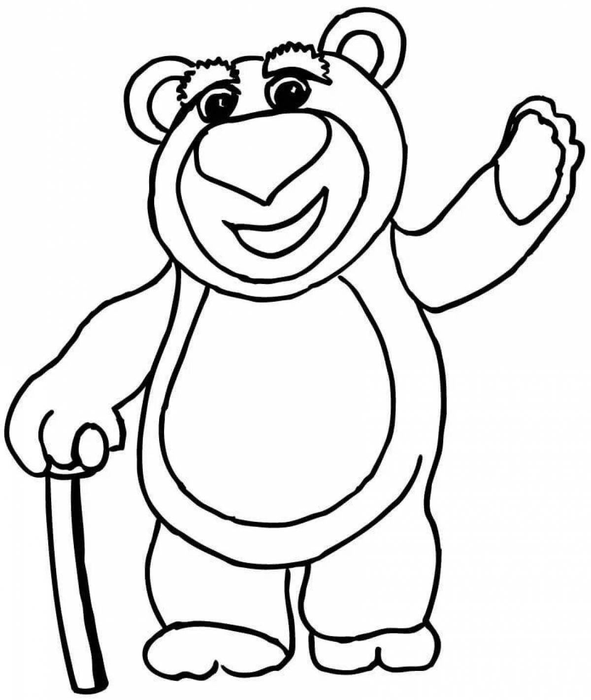 Adorable gummy bear coloring page