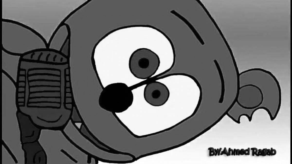 Glitter Gummy Bear Coloring Page