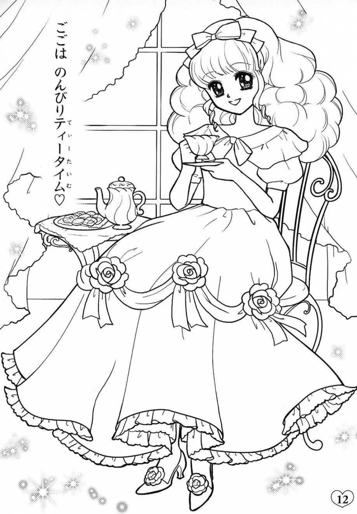 Adorable sissy princess coloring page