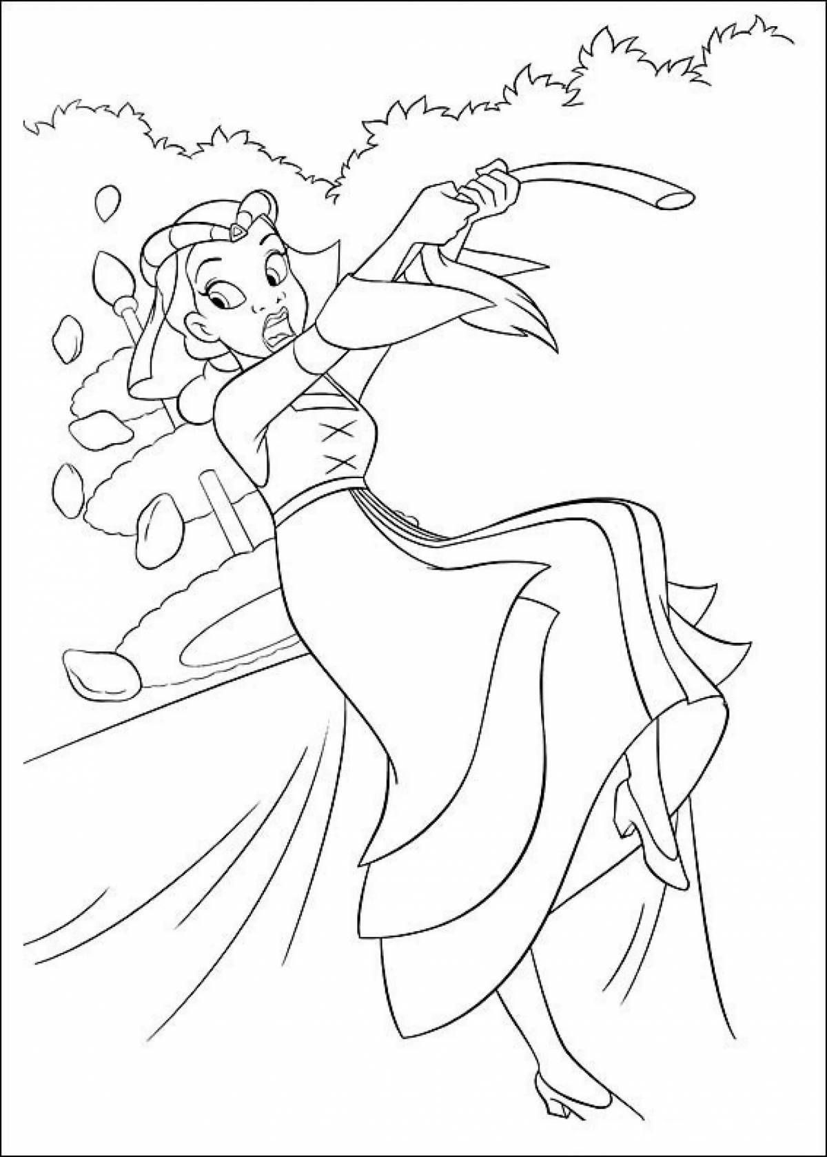 Coloring page happy sissy princess