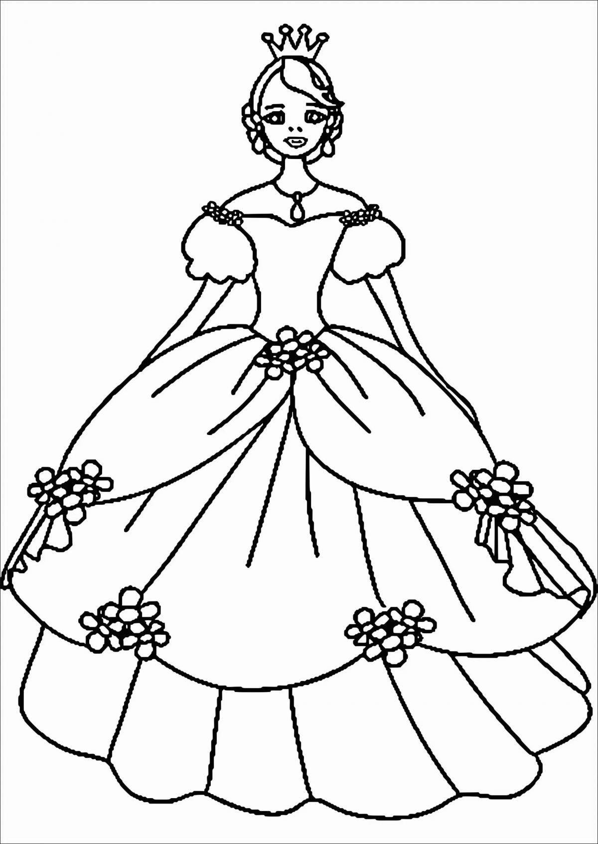 Amazing sissy princess coloring page