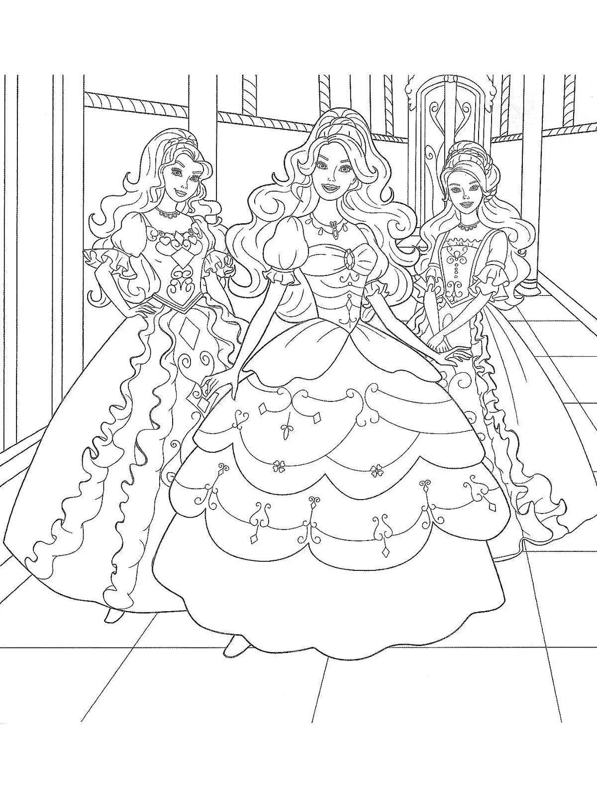Gorgeous sissy princess coloring book