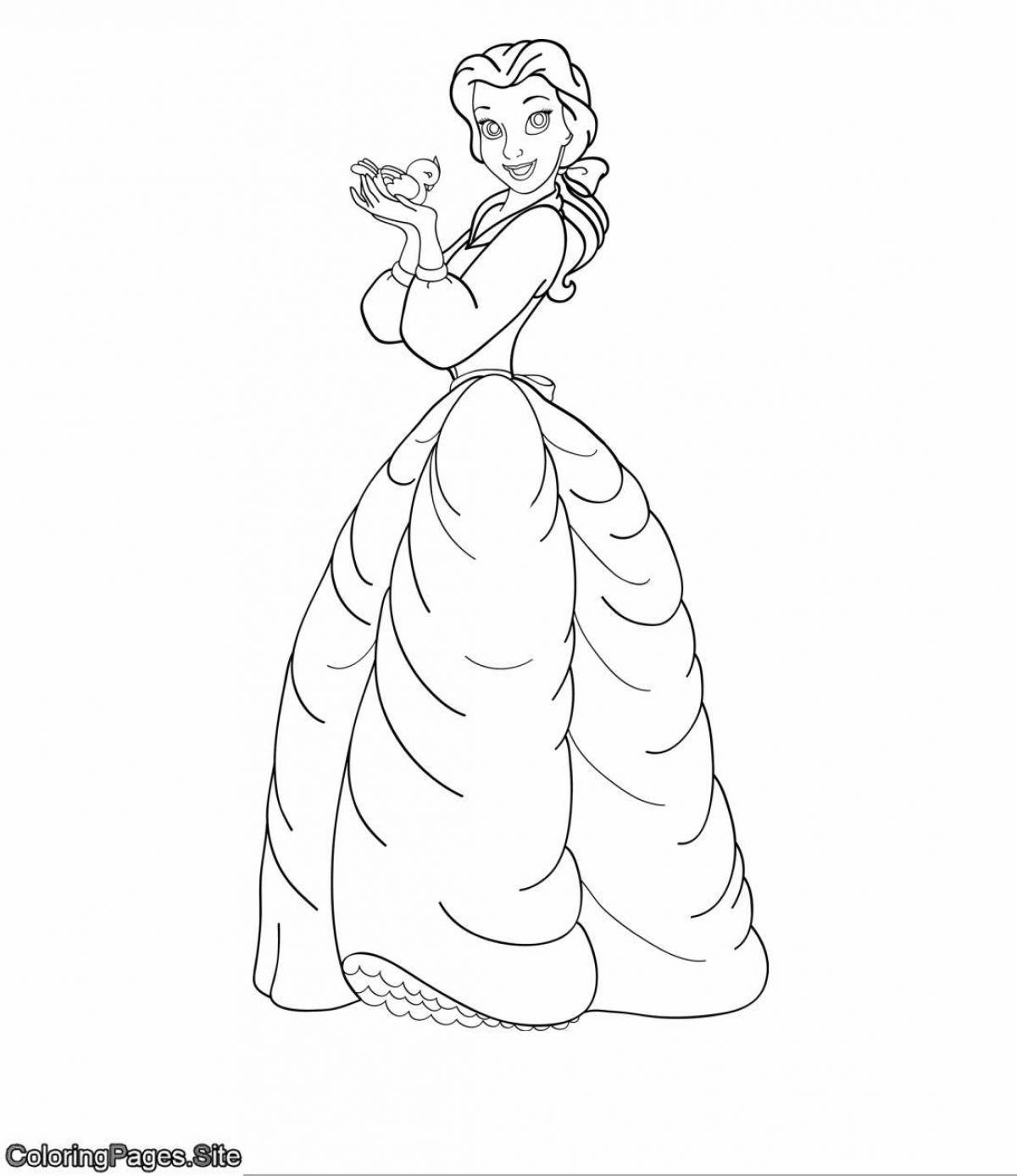 Coloring elegant sissy princess