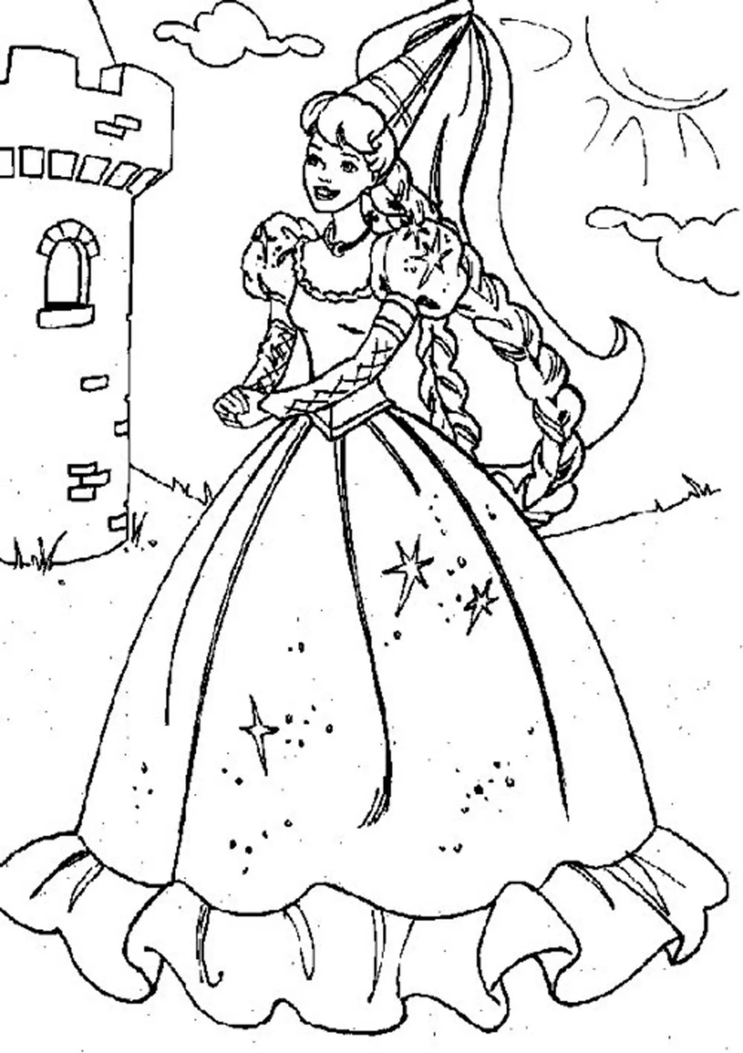 Coloring book sparkling sissy princess