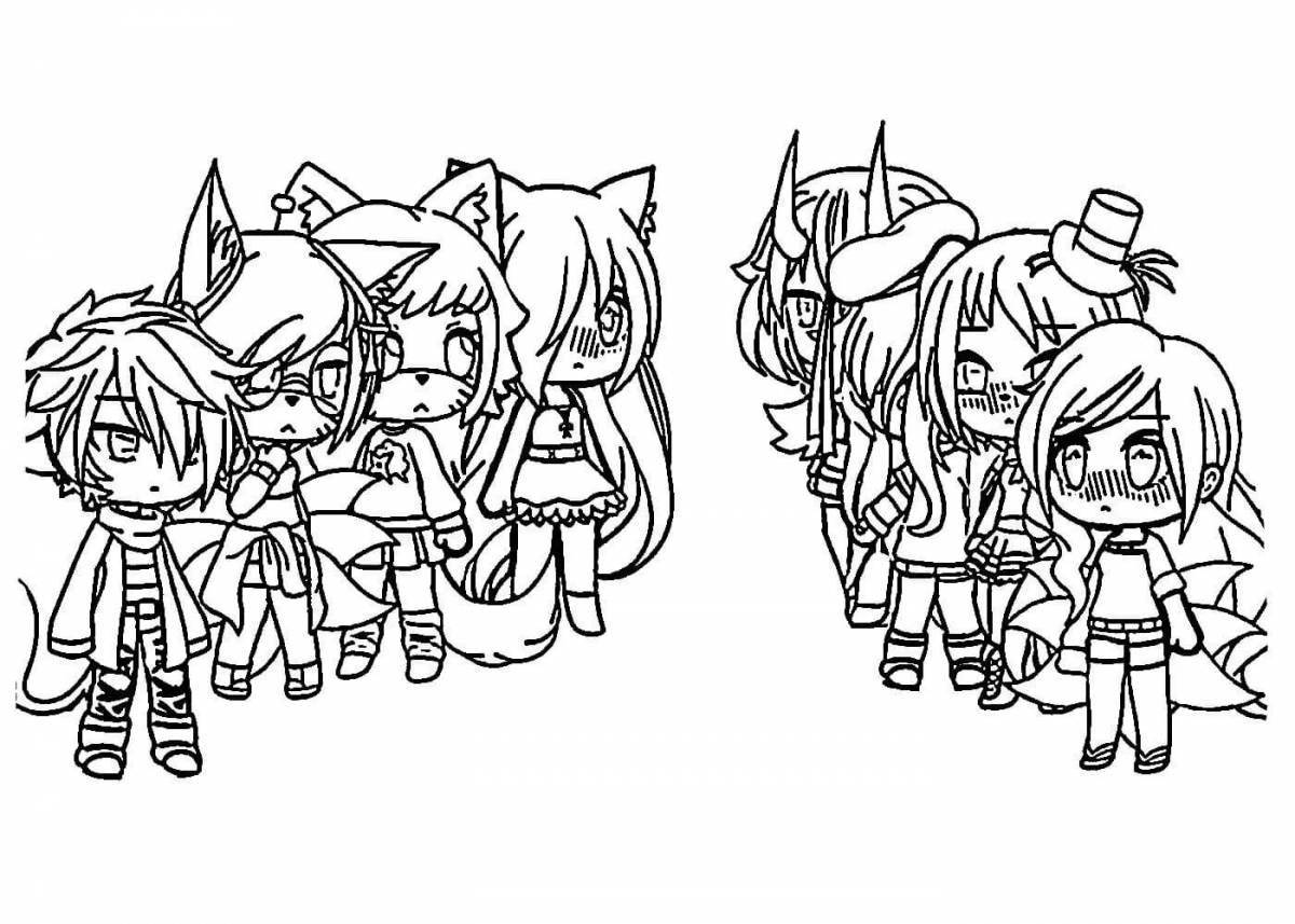 Blissful coloring boat life