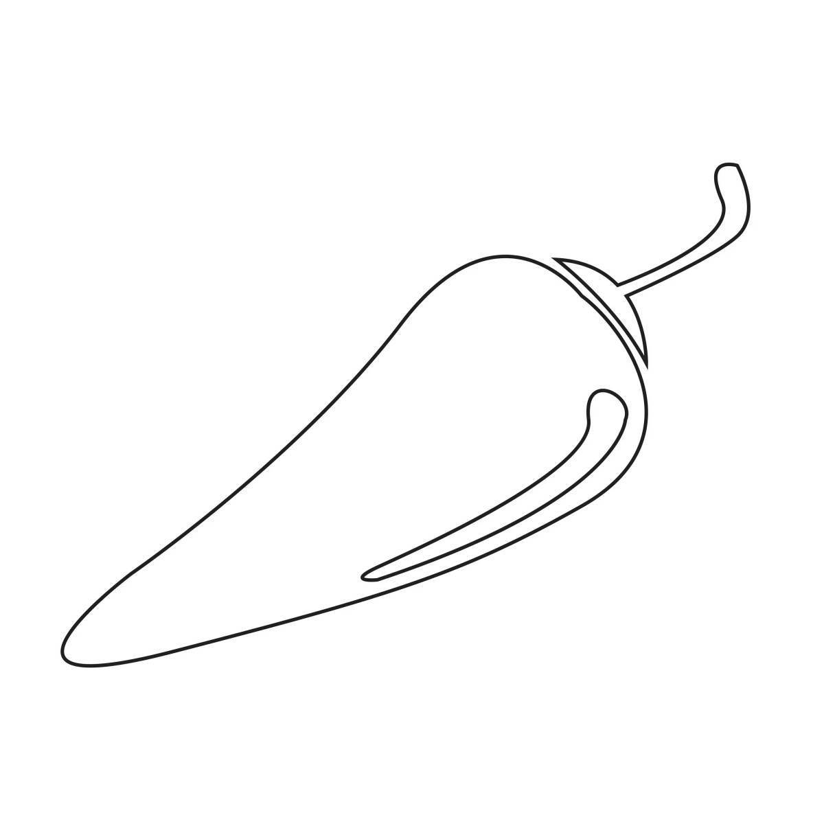 Colorful chili coloring page