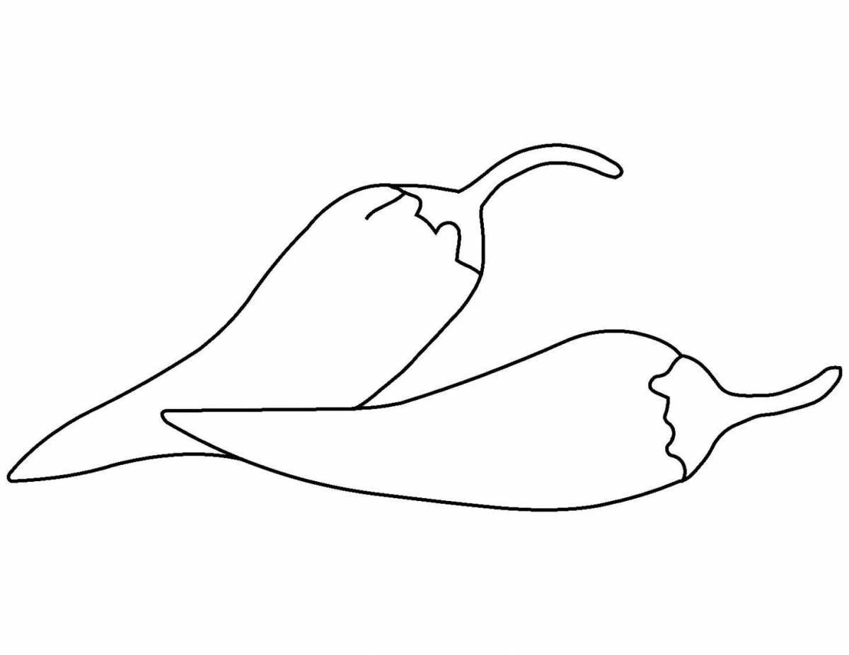 Bright chili coloring page