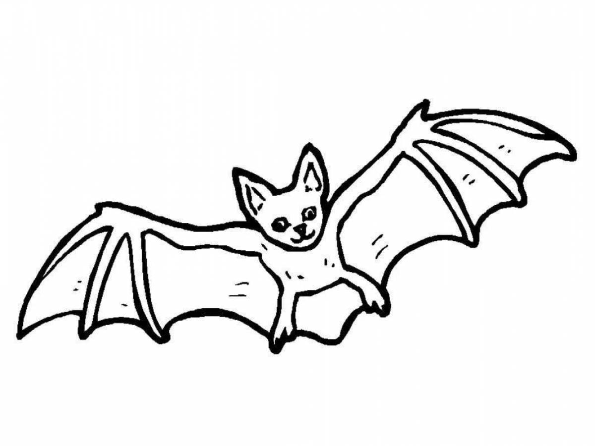 Luminous flying mouse coloring page