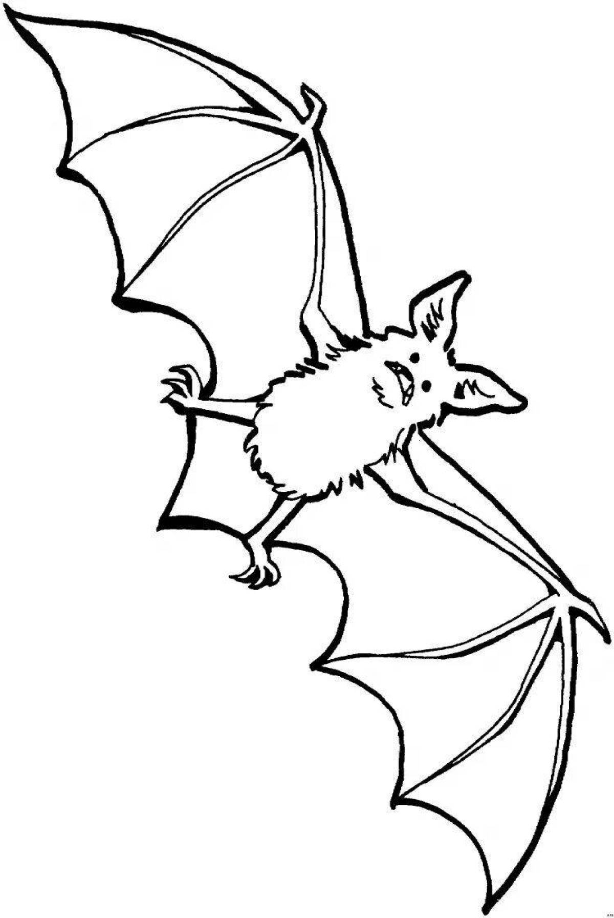 Violent bat coloring page