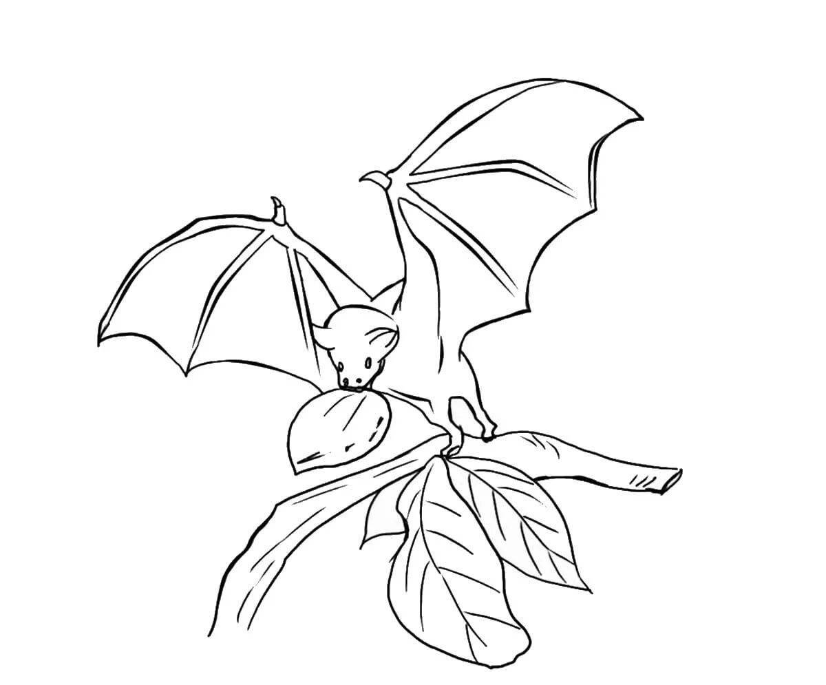 Fantastic flying mouse coloring page