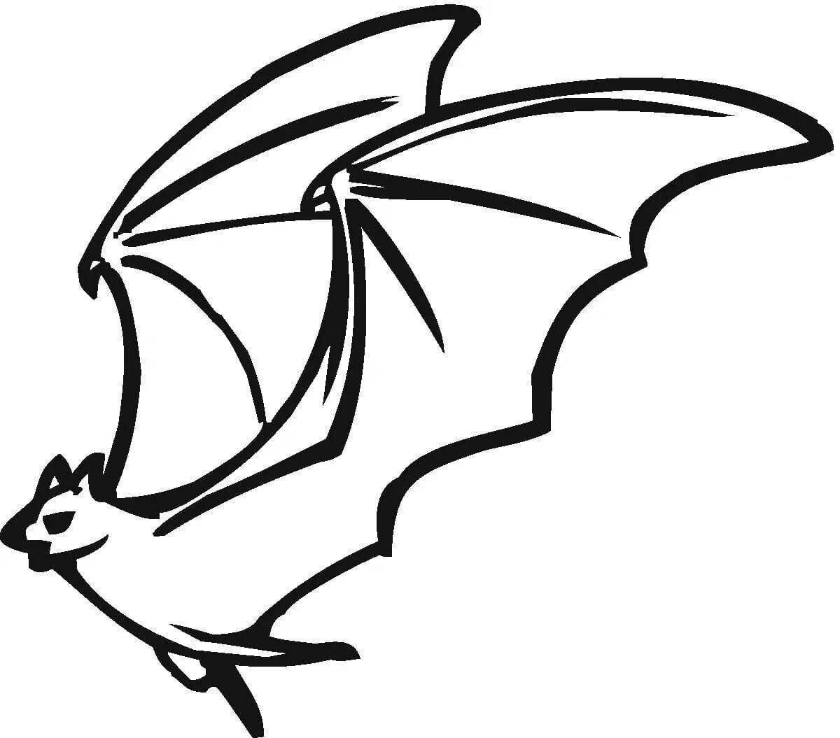 Fantastic flying mouse coloring page