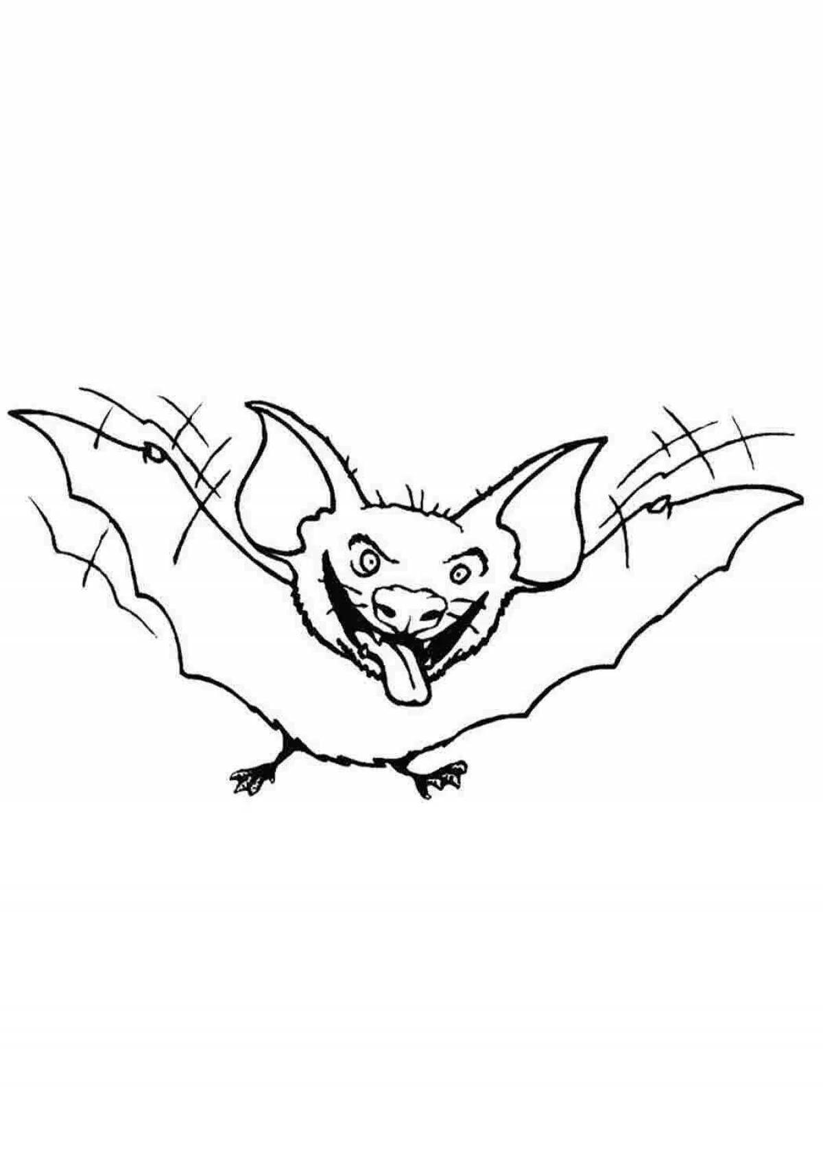 Gorgeous flying mouse coloring page