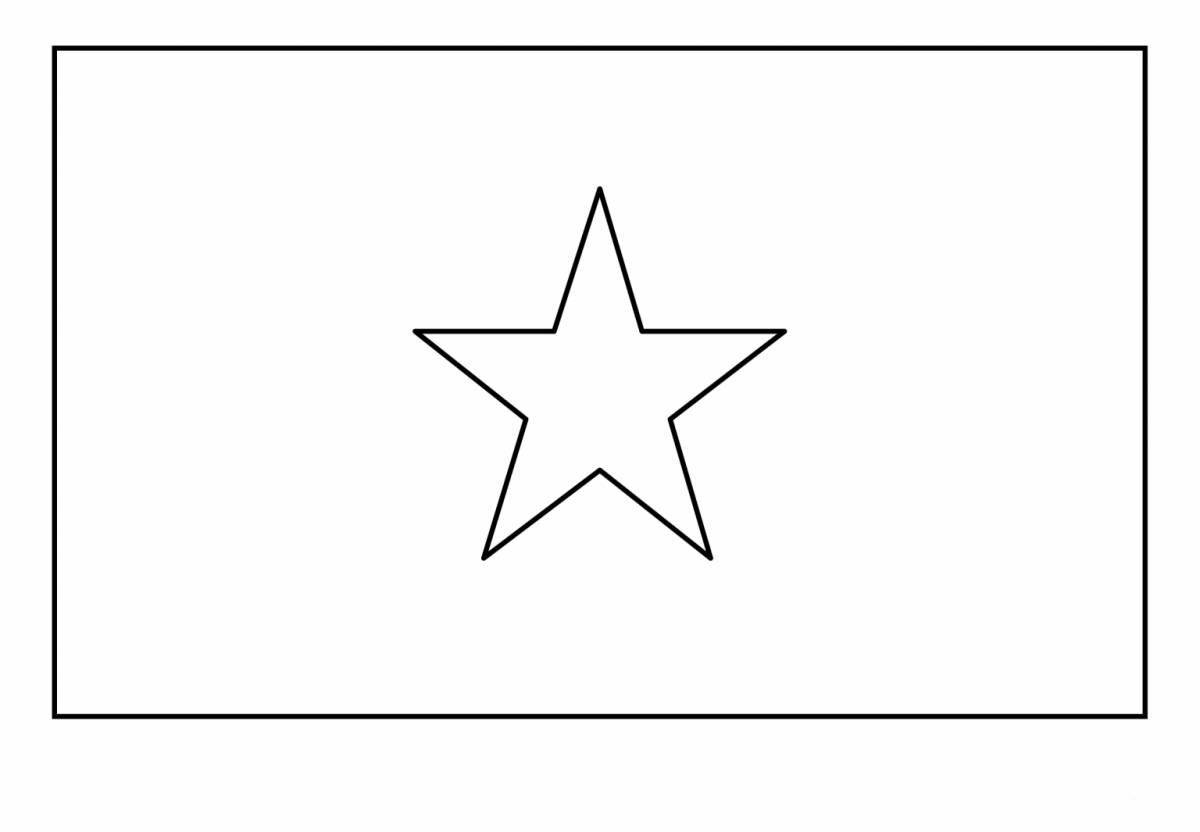 Morocco flag coloring page playful