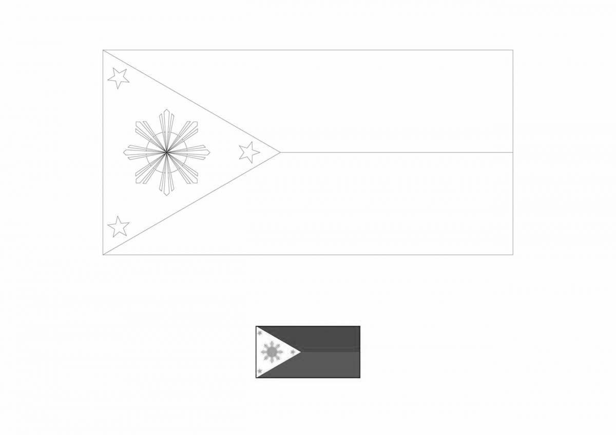 Coloring page fascinating flag of morocco