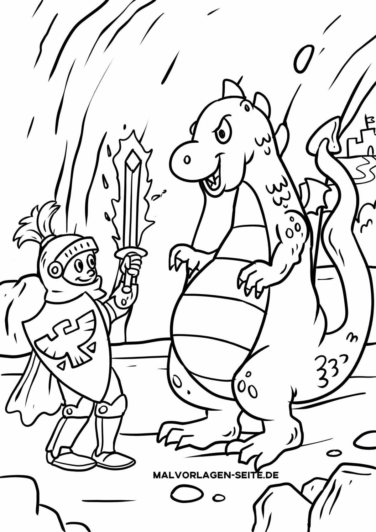 Dazzling knight mike coloring book