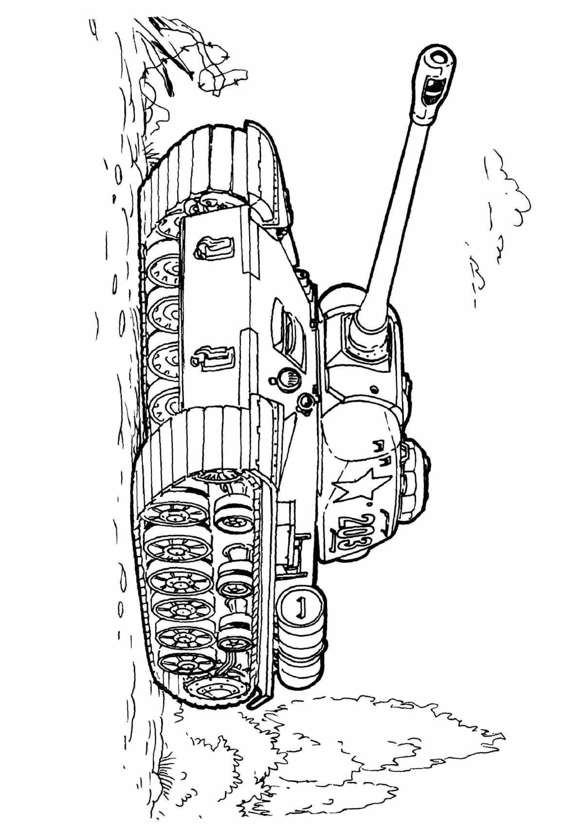 Bright tank coloring page