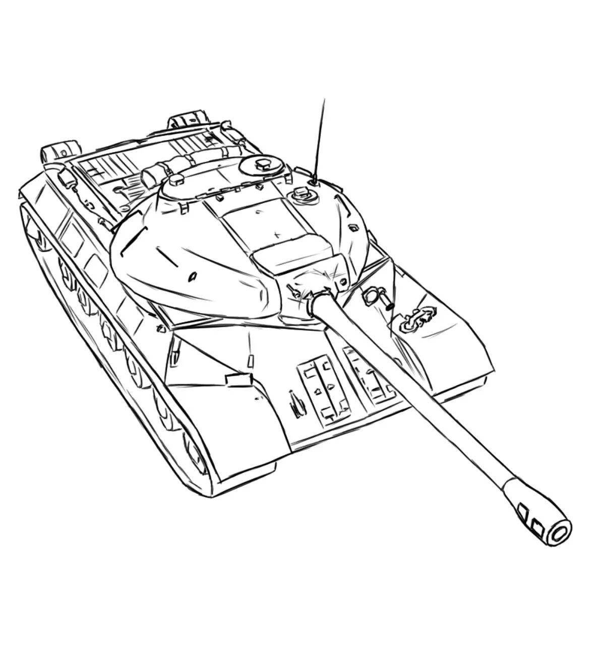 Bold tank coloring page