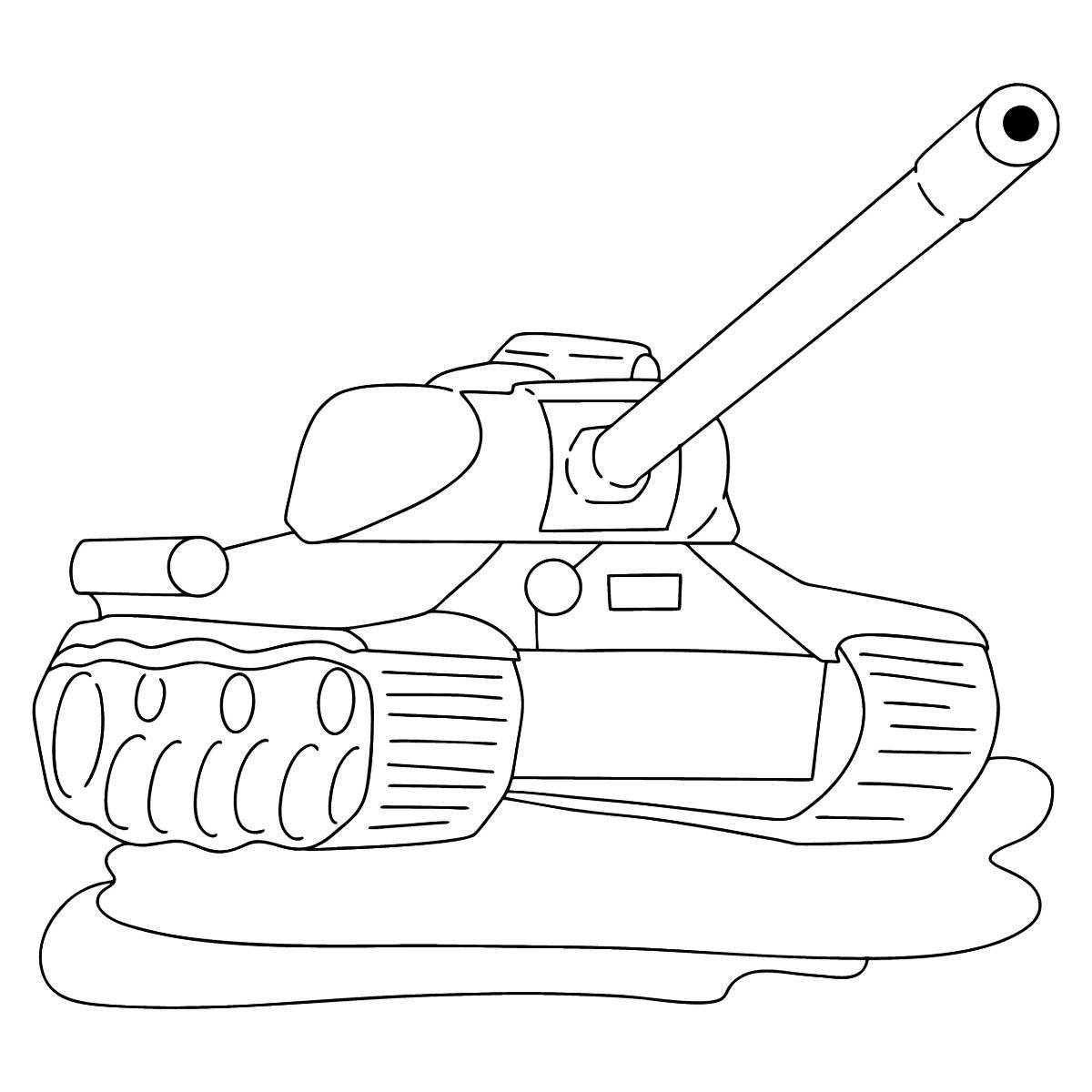 Раскраска славный танк