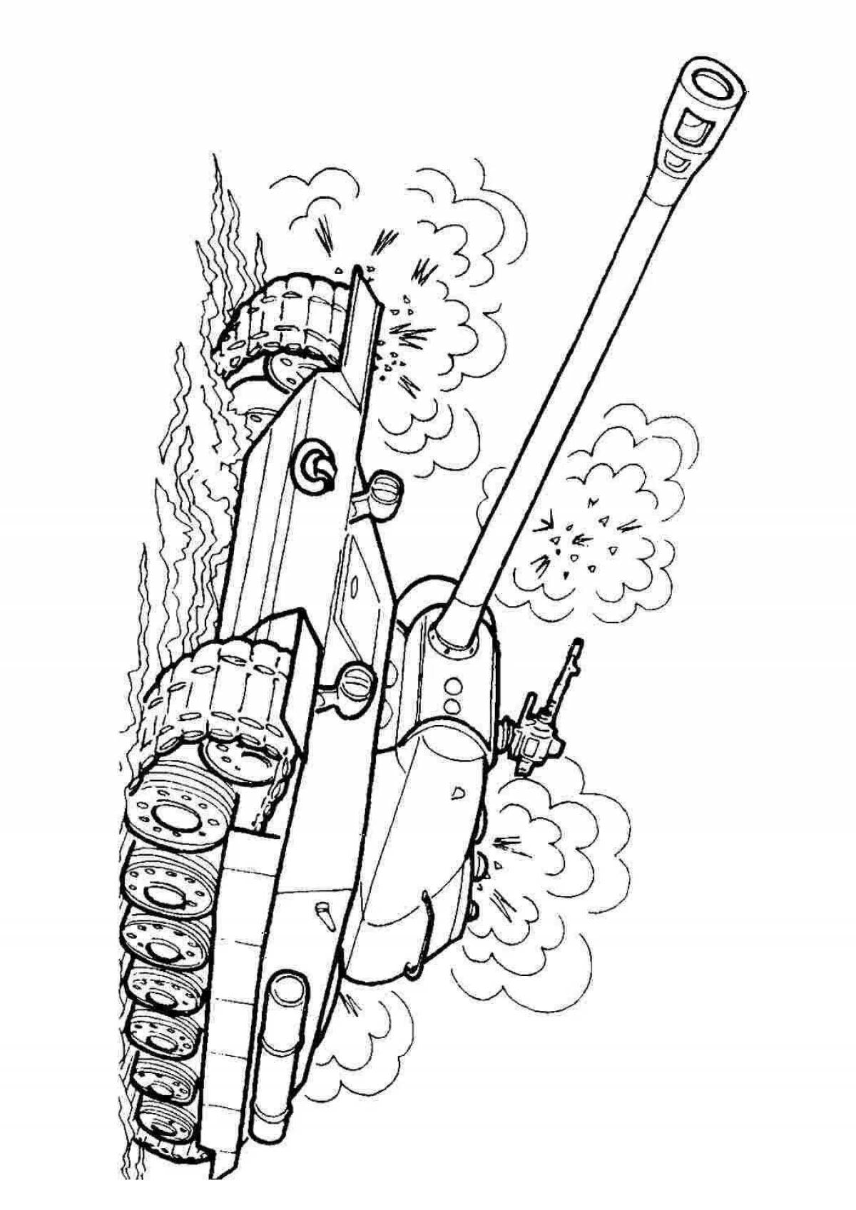 Great tank coloring page