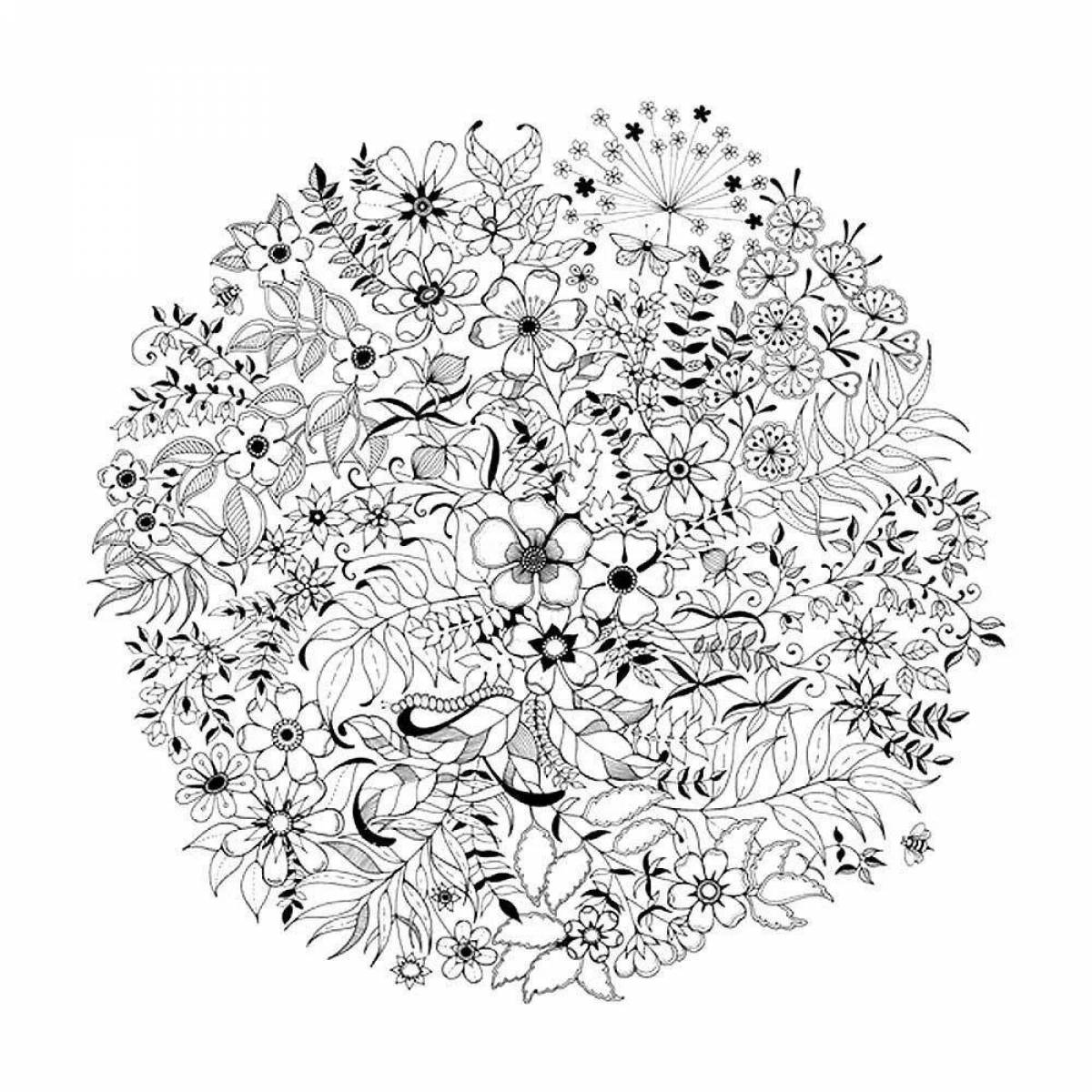 Photo Dazzling intricate flower coloring