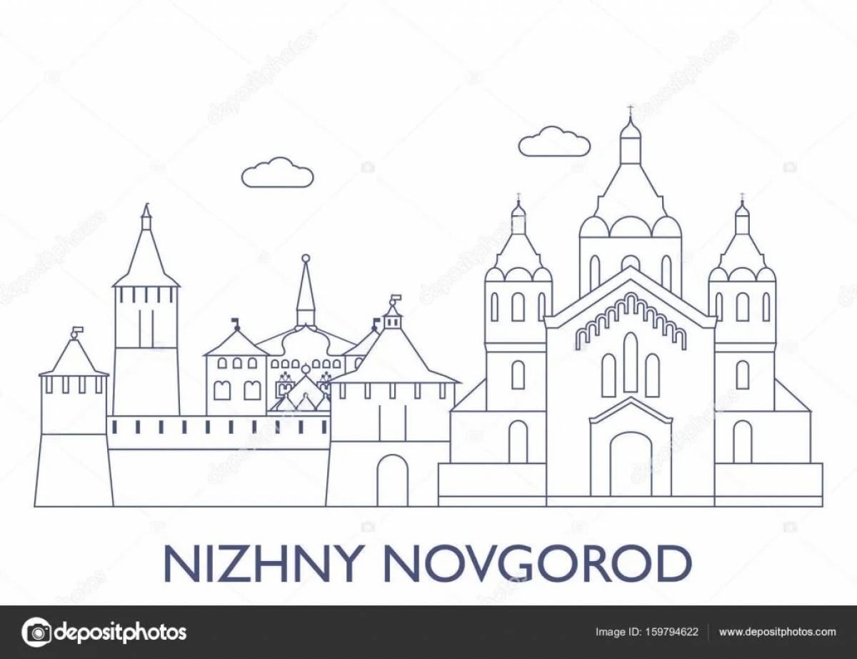 Coloring book violent Nizhny Novgorod