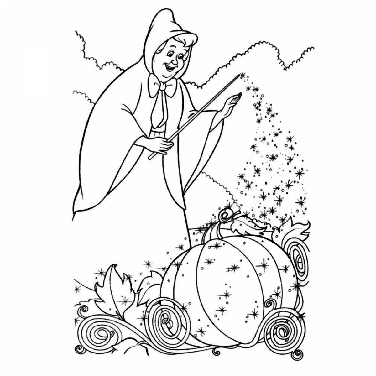 Radiant coloring page fairy tales