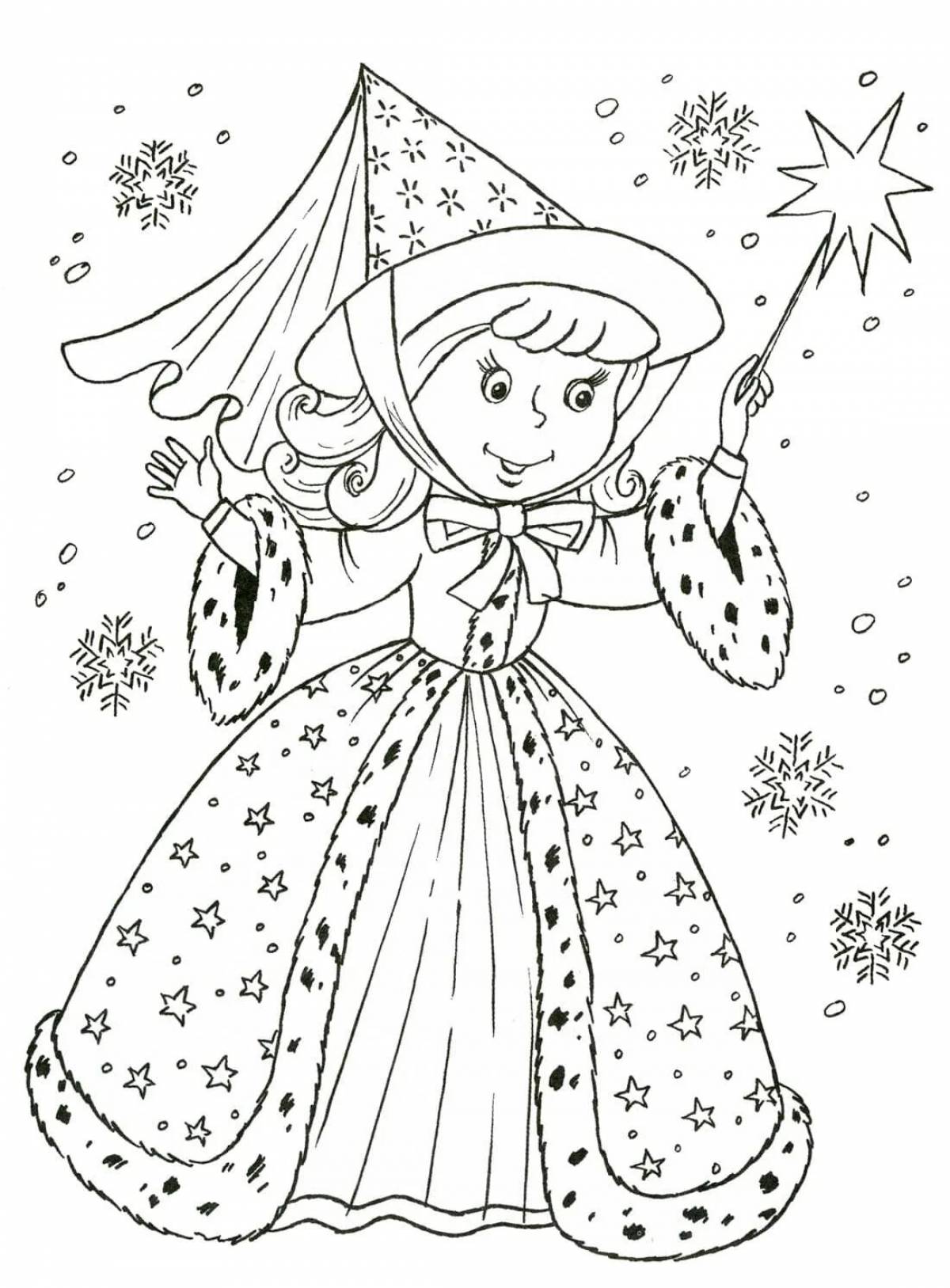 Peaceful fairy tale coloring pages