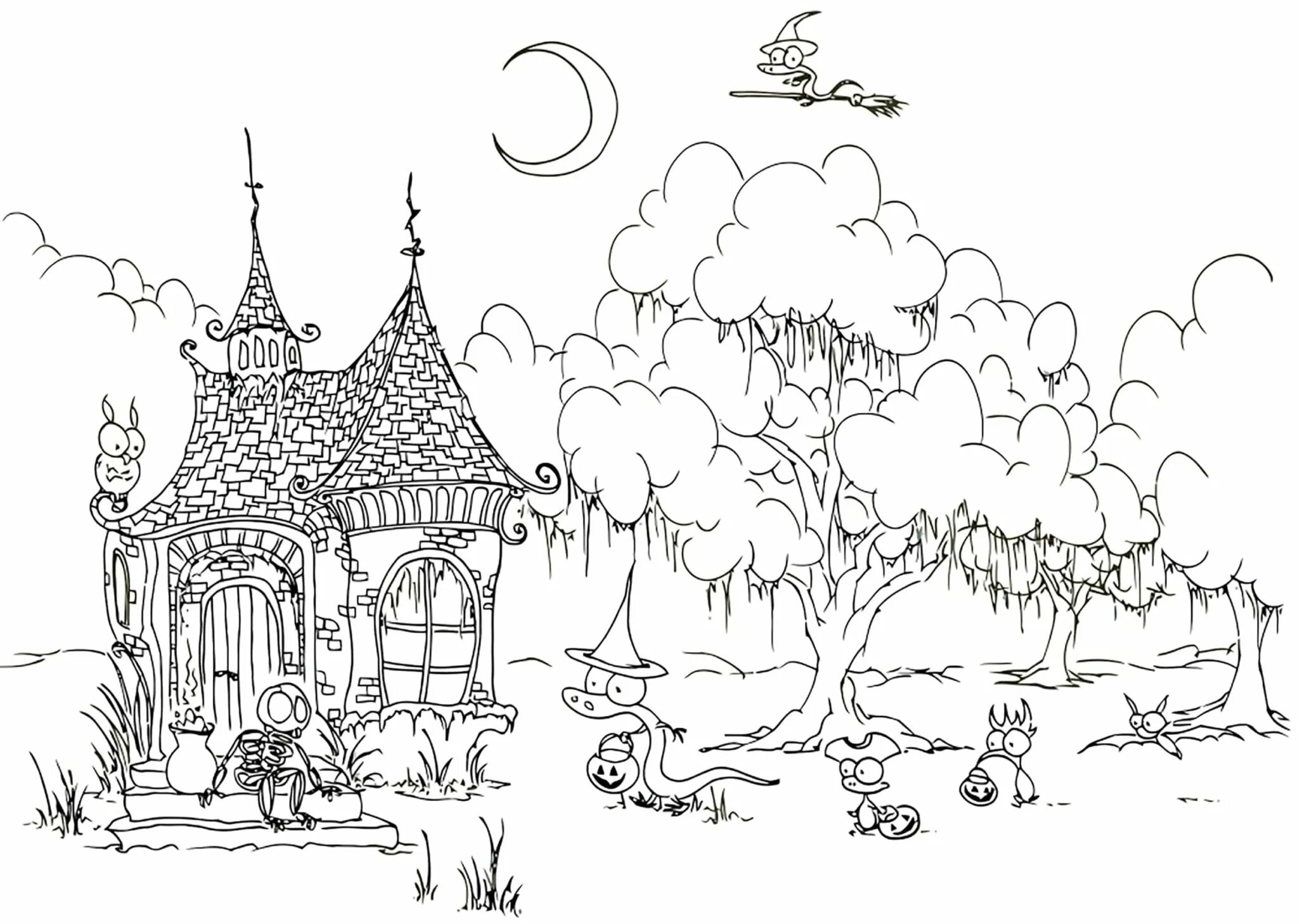 Comforting fairy tale coloring pages