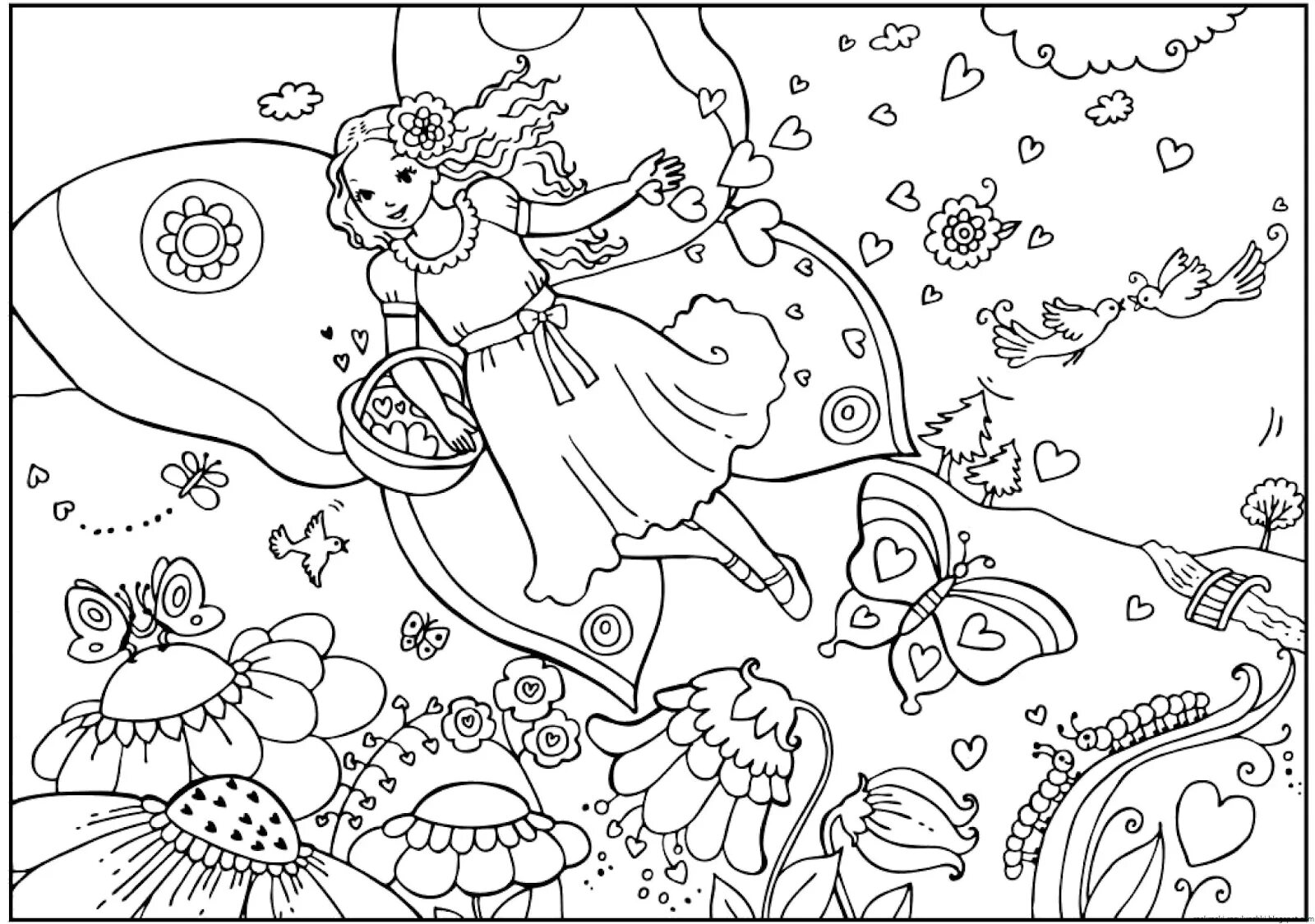 Invigorating fairy tale coloring pages